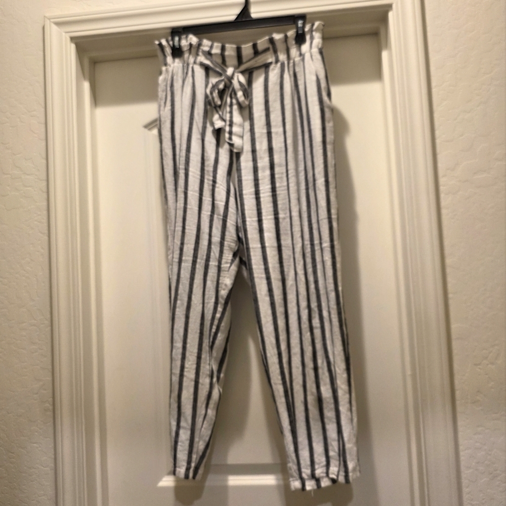 Ambiance Black and White Striped Apparel